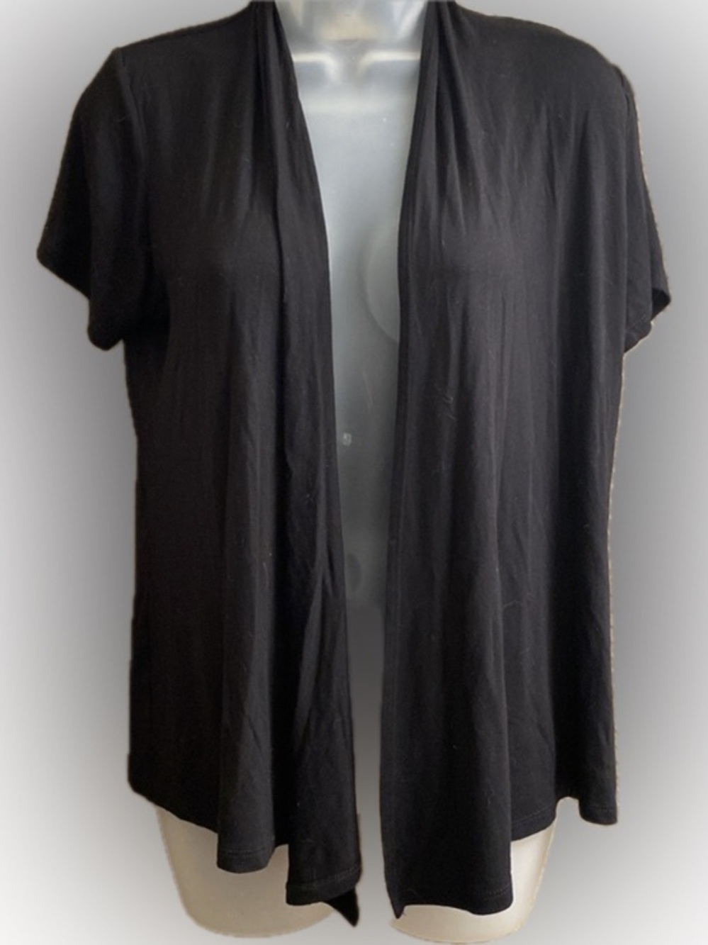 Women’s Soft Lightweight Short Sleeved Black Cardigan
